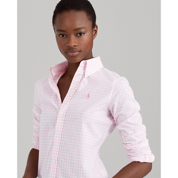 polo ralph lauren slim fit gingham poplin shirt