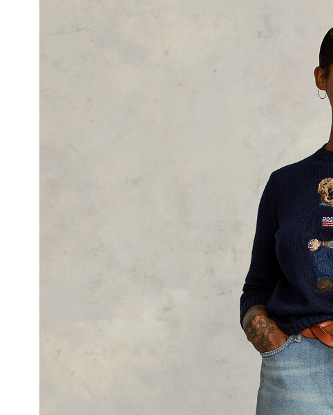 Polo Bear Cotton-Linen Sweater