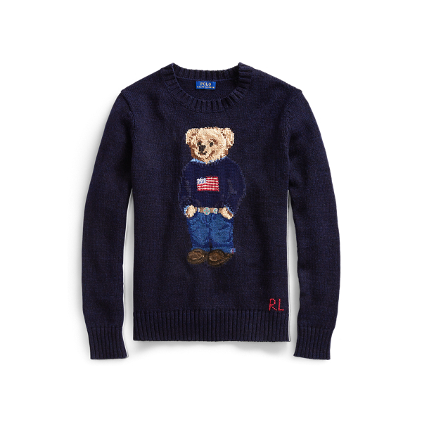 Polo Bear Cotton-Linen Sweater | Ralph Lauren UK