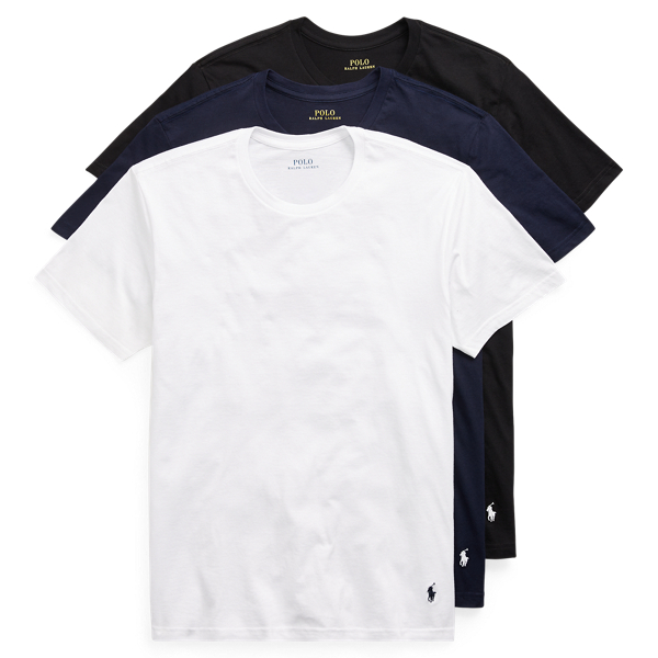 polo ralph lauren white t shirt 3 pack