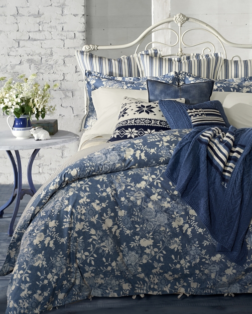 Indigo Cottage Bedding Collection, Polo Ralph Lauren Bedding Sets Queen