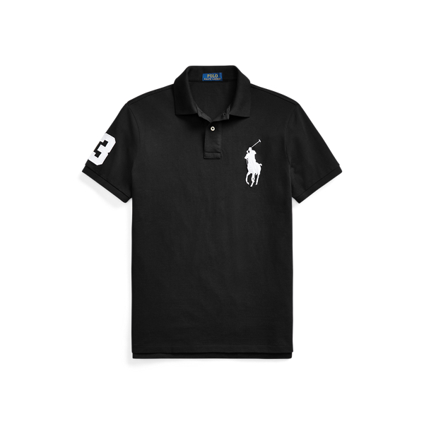 black and red ralph lauren polo shirt