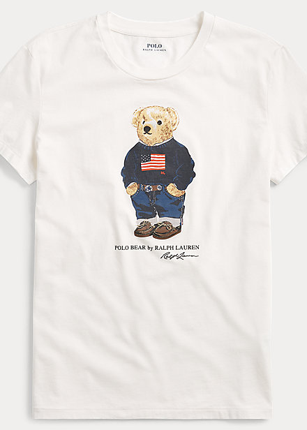 Polo Bear grande con maglia con bandiera Ralph Lauren Abbigliamento Top e t-shirt T-shirt Polo 
