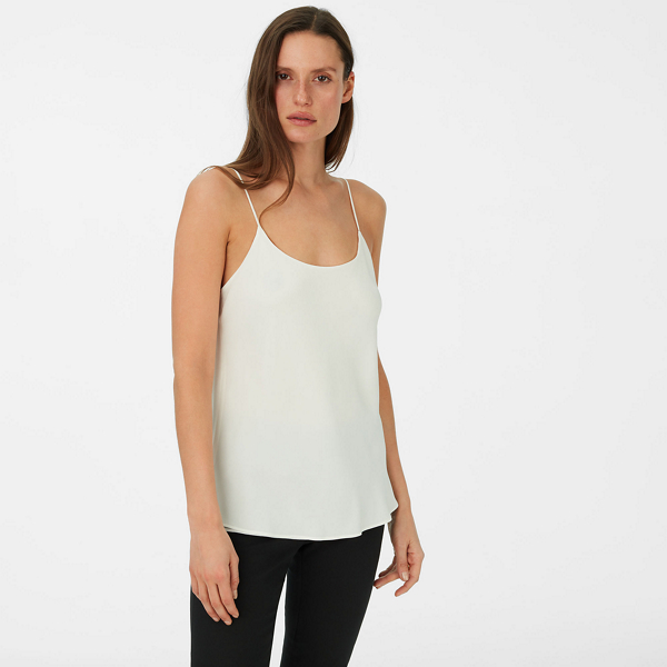 Image of Club Monaco Blanc De Blanc Haldys Silk Camisole in Size L