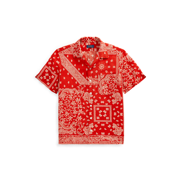 polo ralph lauren red bandana shirt