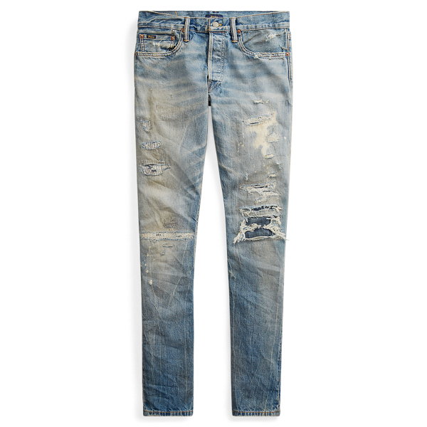 mens frayed hem jeans
