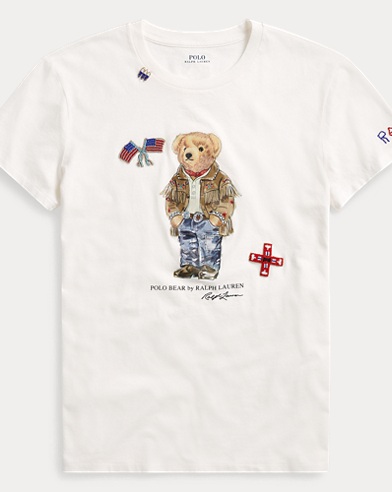 Baumwoll-T-Shirt mit Polo Bear