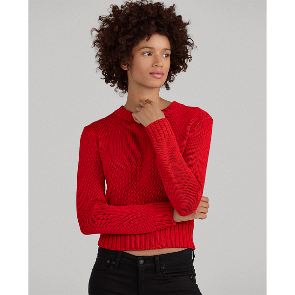 Top 78+ imagen ralph lauren cropped sweater