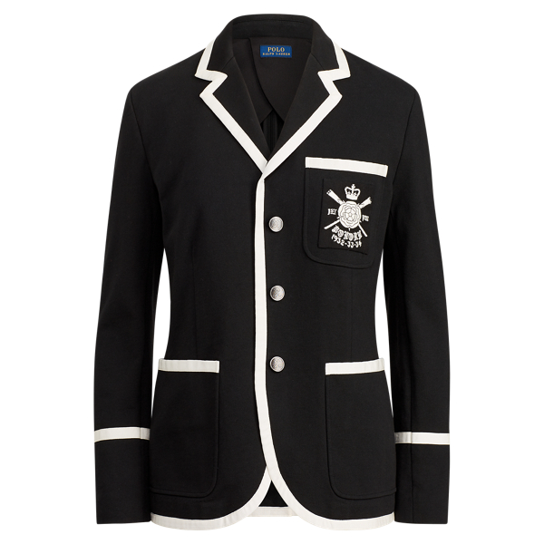 ralph lauren knit cotton blazer