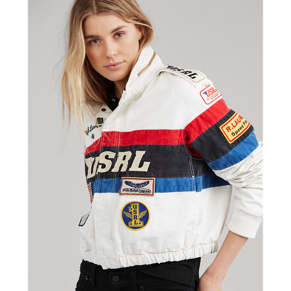 polo ralph lauren canvas racing jacket