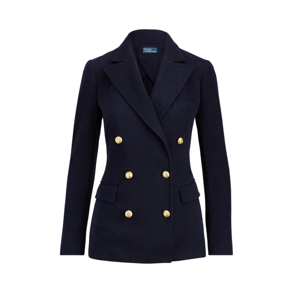 Blazer coupe croisée en jersey