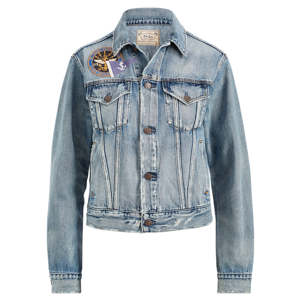 patchwork denim trucker jacket