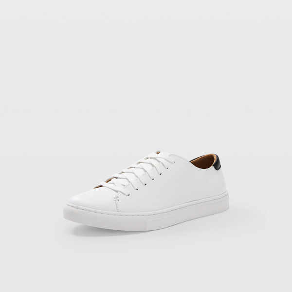 all white leather sneakers