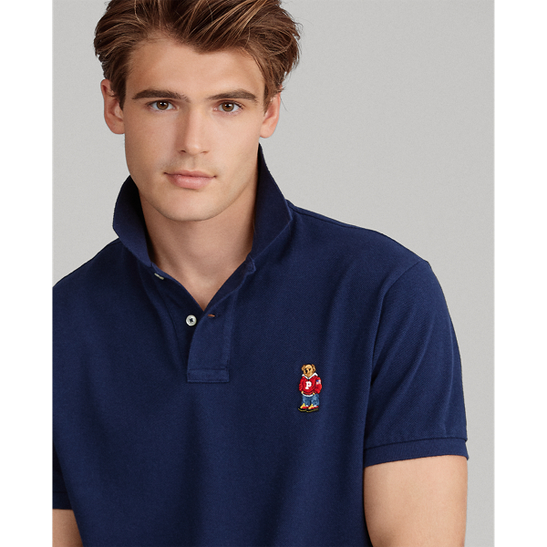custom fit bear mesh polo