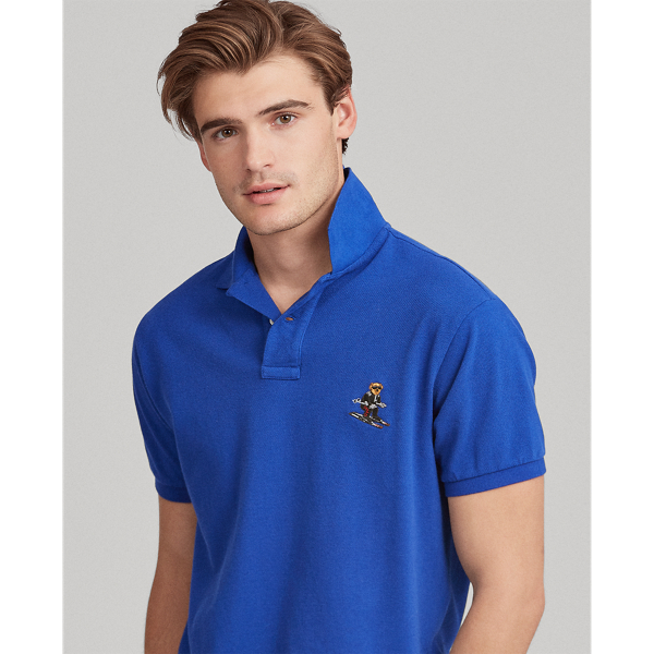 custom fit bear mesh polo