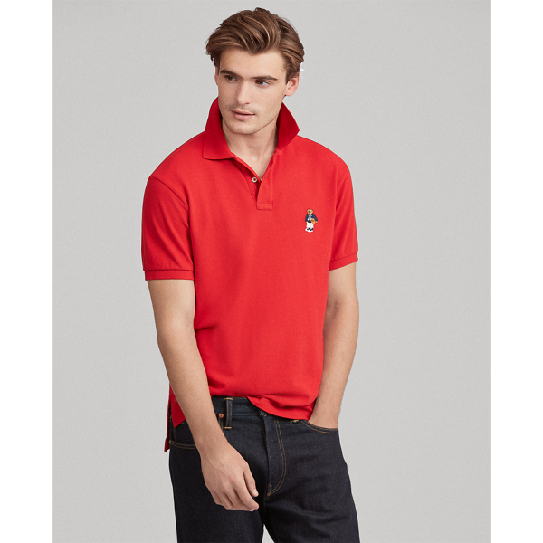 custom fit bear mesh polo
