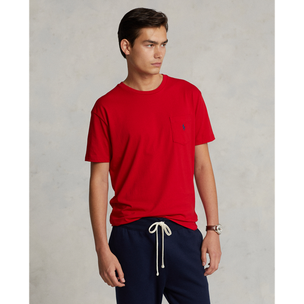 Polo Ralph Lauren Classic Fit Jersey Pocket T-shirt In Dark Vintage Heather