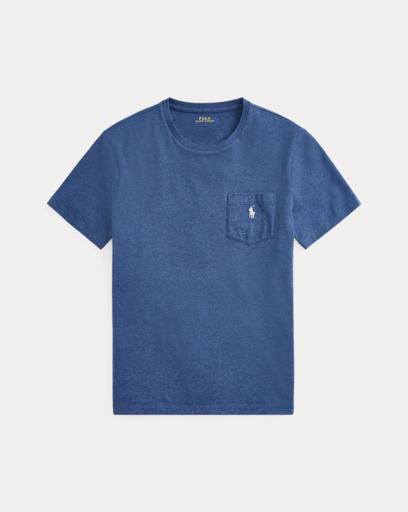 for Men Ralph Lauren Striped Cotton Teddy T-shirt in Red Blue Mens T-shirts Ralph Lauren T-shirts 