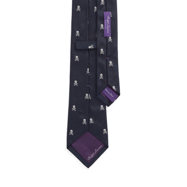 Polo Ralph Lauren Skull-and-crossbones Repp Tie In Black
