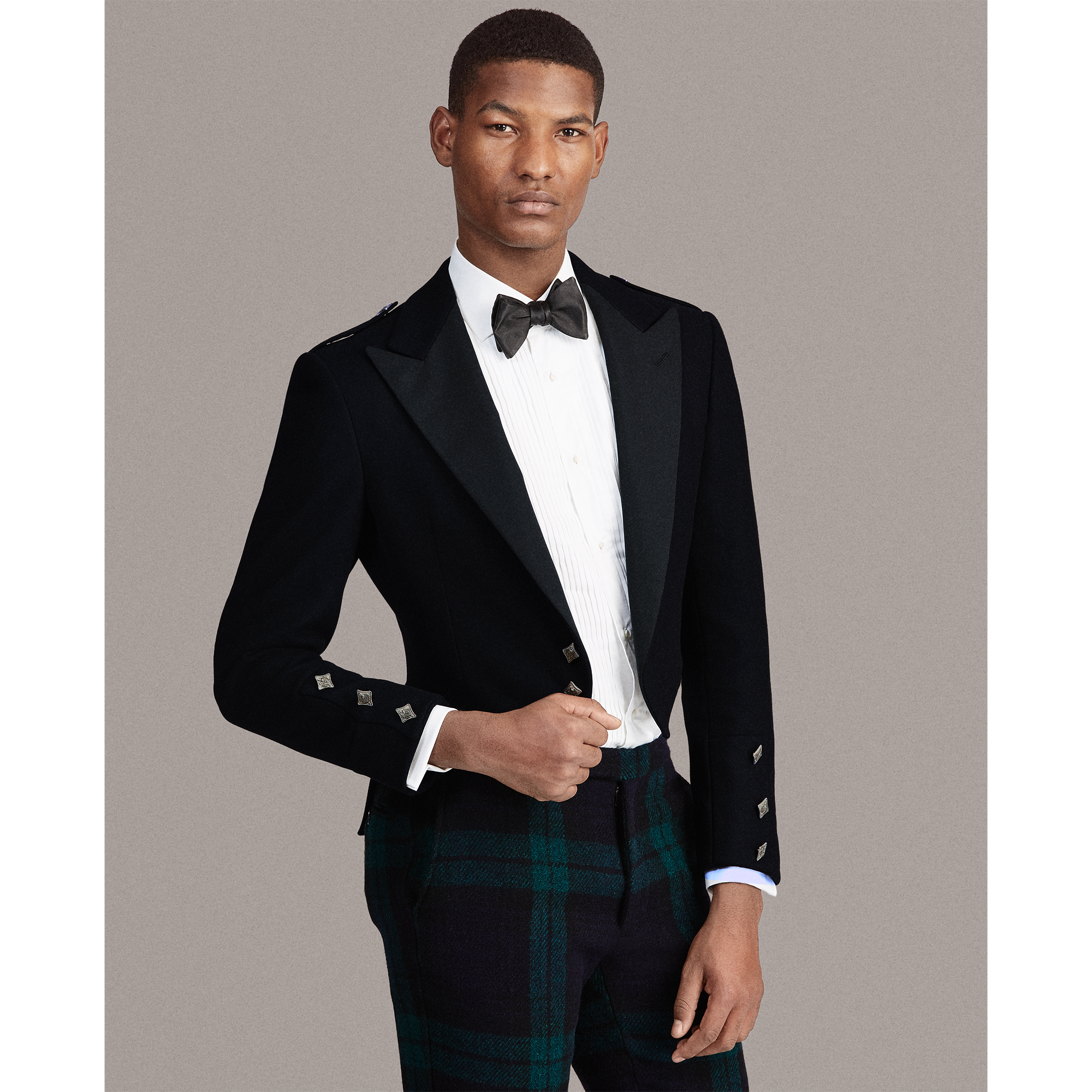 Ralph Lauren Cropped Melton Tuxedo Jacket. 1