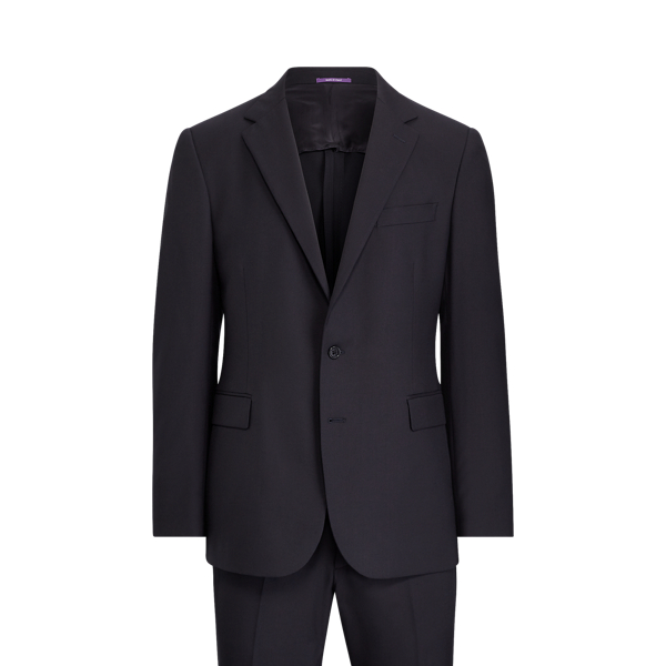 Shop Ralph Lauren Gregory Hand-tailored Wool Twill Suit In Black