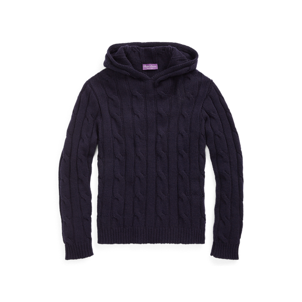 Purple Label Pull à capuche en cachemire torsadé  1