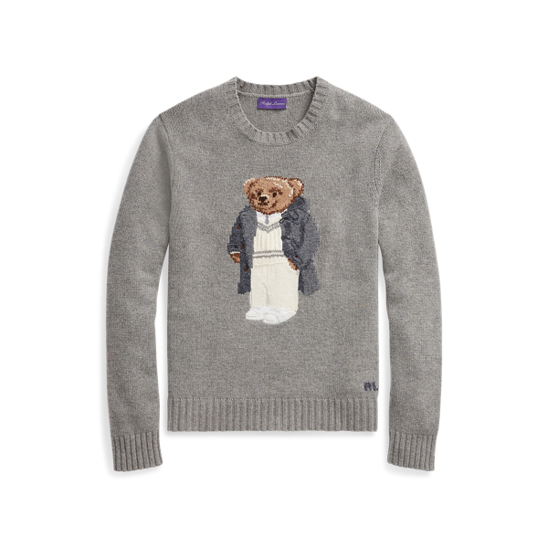 ralph lauren purple label bear sweater