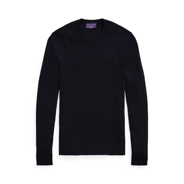 Pull RLX cintré en mérinos côtelé