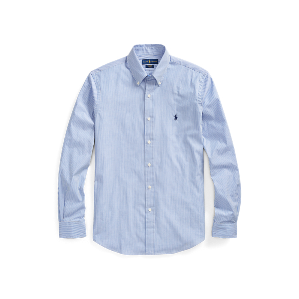ralph lauren blue pinstripe shirt