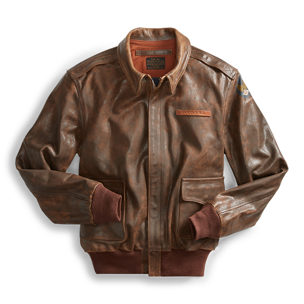 Ralph Lauren Bambino Abbigliamento Cappotti e giubbotti Giacche Montoni Giacca da aviatore in pelle 