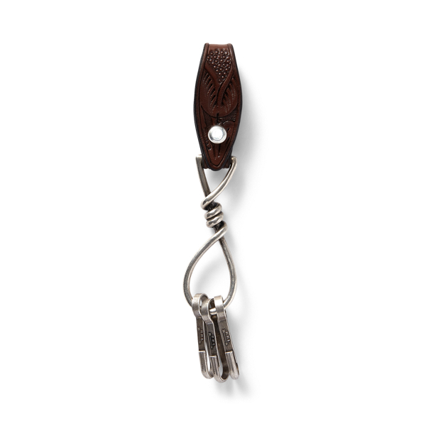 Tooled Leather Key Fob for Men Ralph Lauren® PT