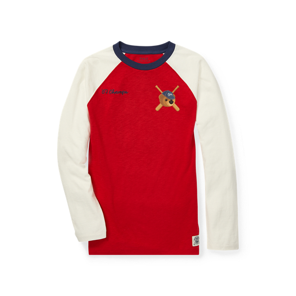 red polo bear shirt