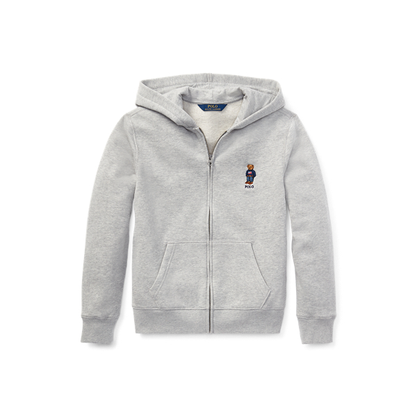 polo bear zip up hoodie