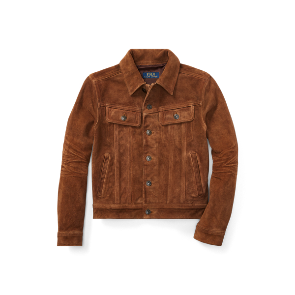 polo ralph lauren suede trucker jacket