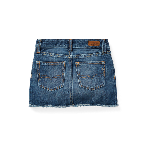 GIRLS 1.5-6.5 YEARS Gerafelde katoenen denim rok 3
