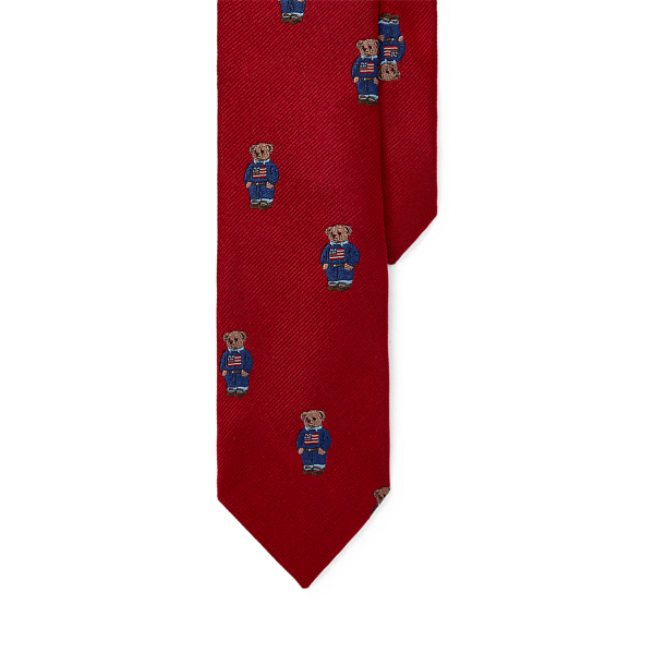 Polo Bear Silk Twill Tie