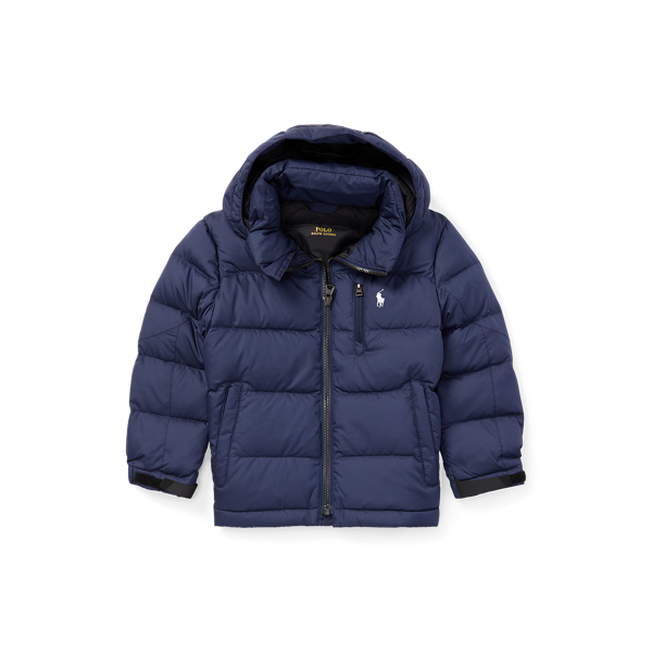 quilted ripstop down jacket polo