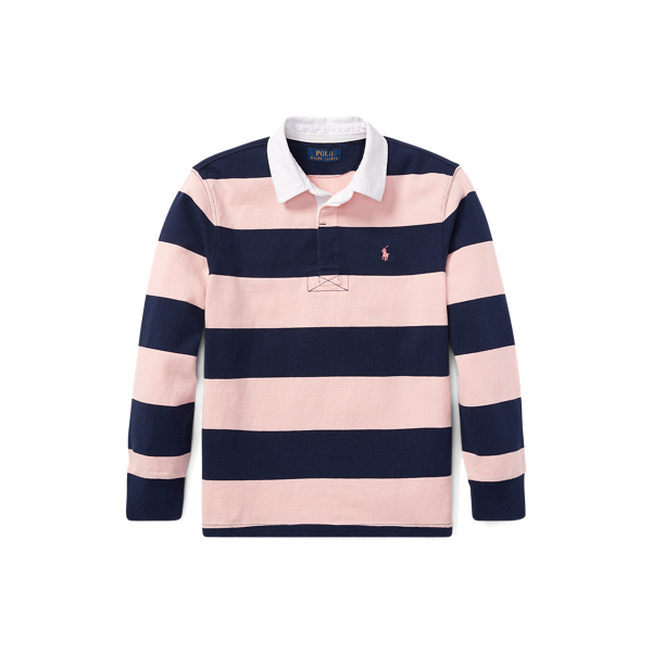 Pink Pony Striped Cotton Rugby