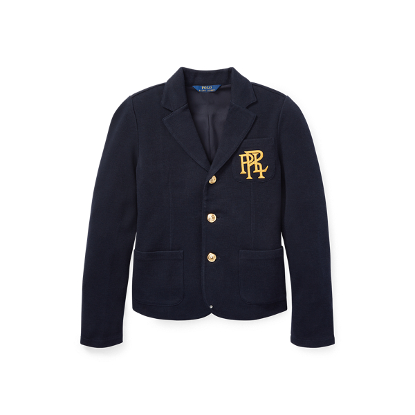 polo ralph lauren knit cotton blazer