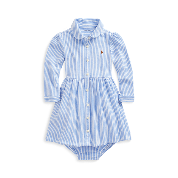 Robe rayée en coton Oxford