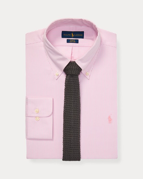 폴로 랄프로렌 셔츠 (슬림핏) Polo Ralph Lauren Slim Fit Striped Oxford Shirt,Pink/White