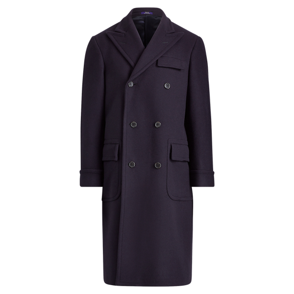 ralph lauren wool blend 3 button coat