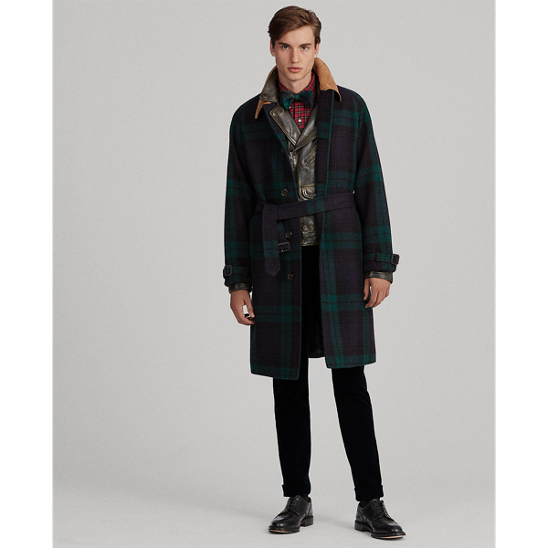 Tartan Wool Balmacaan Topcoat