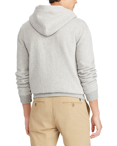polo bear pile fleece hoodie