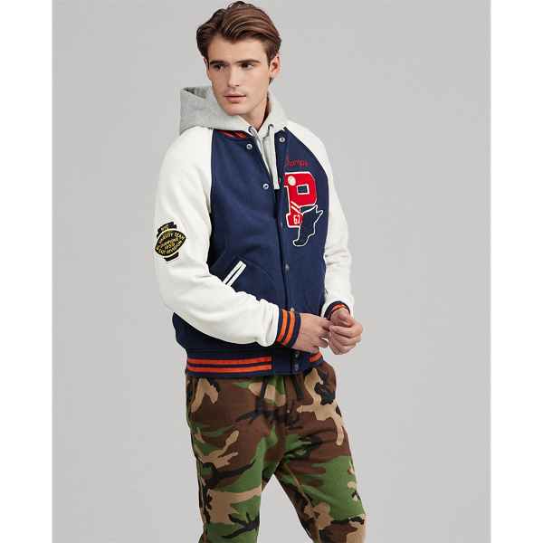 polo ralph lauren fleece baseball jacket