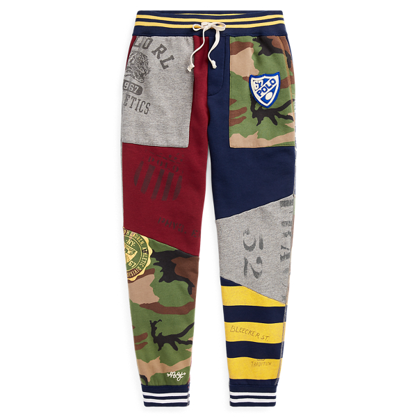 ralph lauren patchwork fleece jogger