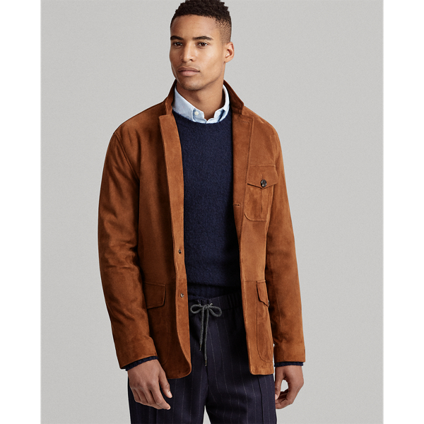 ralph lauren faux suede sport coat
