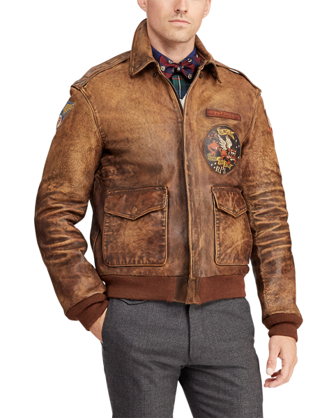 Polo Ralph Lauren Leather Bomber Jacket 4