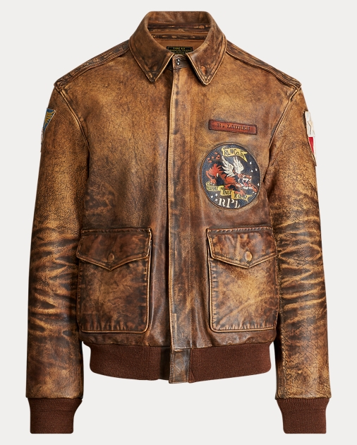 Polo Ralph Lauren Leather Bomber Jacket 2