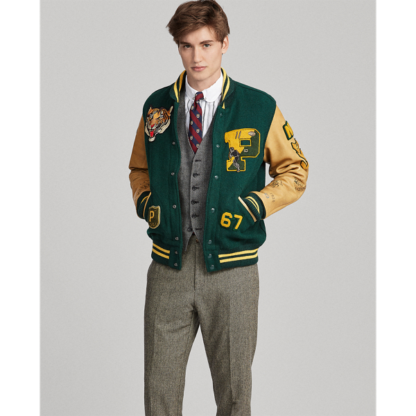 polo ralph lauren college jacket